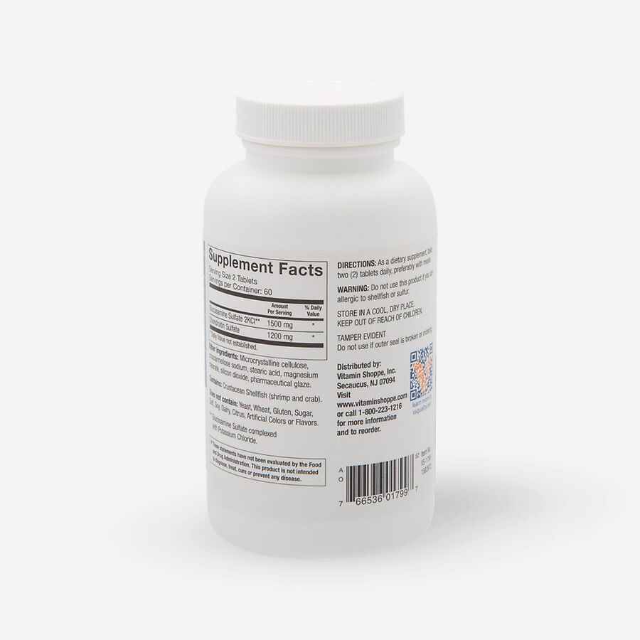 FSA Eligible Vitamin Shoppe Glucosamine & Chondroitin, Tablets, 120 ct